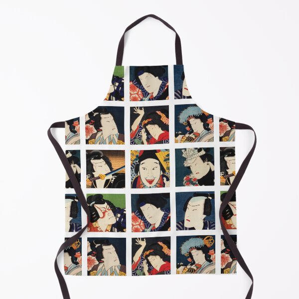 Item preview, Japanese Kabuki actors and actresses by Toyohara Kunichika designed and sold by Rhu Creations.