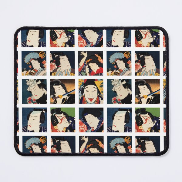 Item preview, Japanese Kabuki actors and actresses by Toyohara Kunichika designed and sold by Rhu Creations.