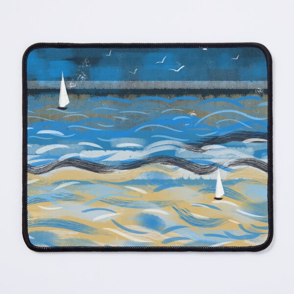 Item preview, Sailboat With Birds Retro Painting designed and sold by MrEddie10.