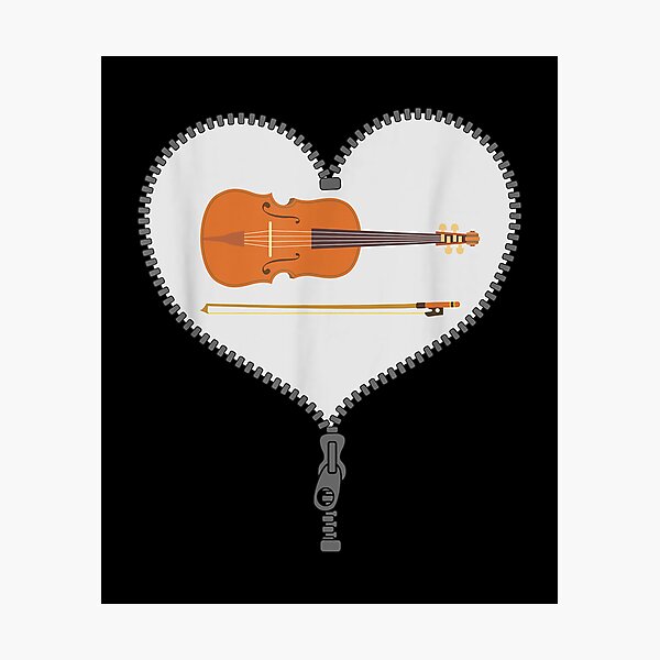 "Violin Classical Music Instrument Heart Art " Photographic Print for