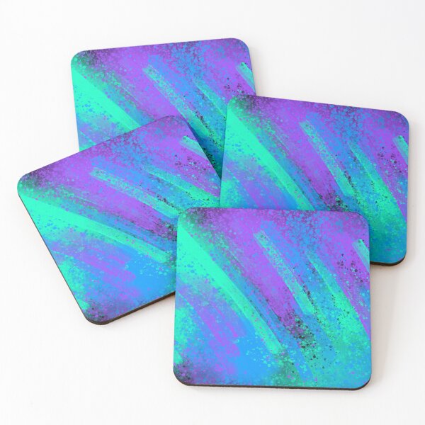 Item preview, Purple Blue And Teal Splatter Spray Paint on Black designed and sold by that5280lady.
