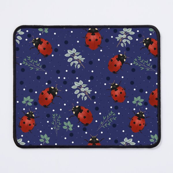Item preview, realistic navy lady bug with plants designed and sold by littlezdesigns.