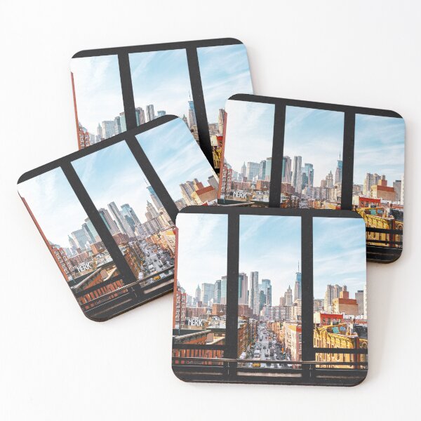 Item preview, New York City Window | Colorful Manhattan Skyline | Surreal Collage and Photography designed and sold by anthonylonder.