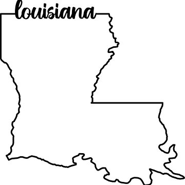 Louisiana Cruiser State Outline with Elements Inside BANNER