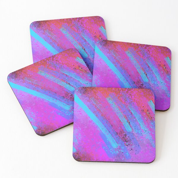 Item preview, Red Pink and Blue Splatter Spray Paint on Black designed and sold by that5280lady.