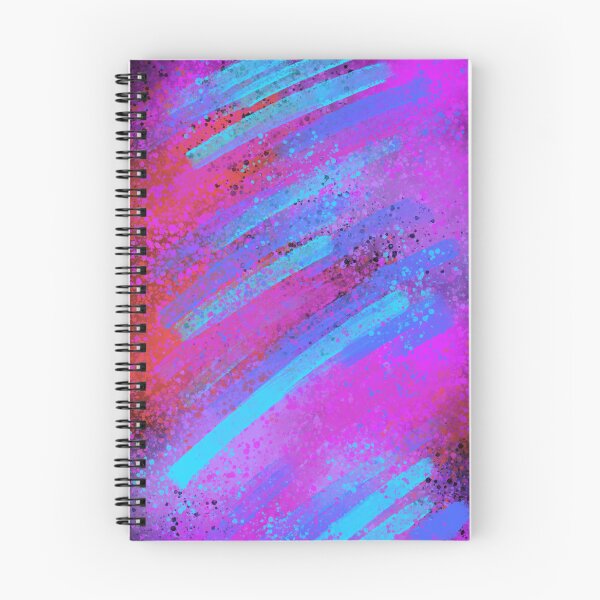 Item preview, Red Pink and Blue Splatter Spray Paint on Black designed and sold by that5280lady.