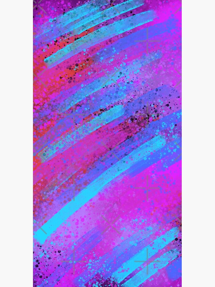 Red Pink and Blue Splatter Spray Paint on Black by that5280lady