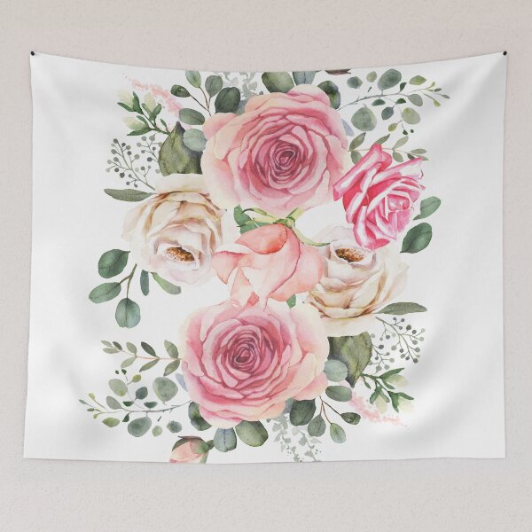 Item preview, Romantic watercolor floral bouquet designed and sold by tomorrowsart.