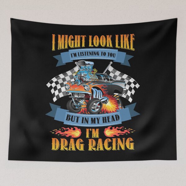 Aperçu de l'œuvre Mais dans ma tête, je suis Drag Racing Funny Drag Racer Race Car créée et vendue par jarlinxsanchez.