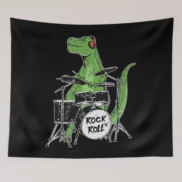 Item preview, Great Dinosaurs Drums Music Playing T rex Design  designed and sold by jarlinxsanchez.