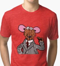 Rizzo the Rat Muppets Fanart Portrait JTownsend Tri-blend T-Shirt