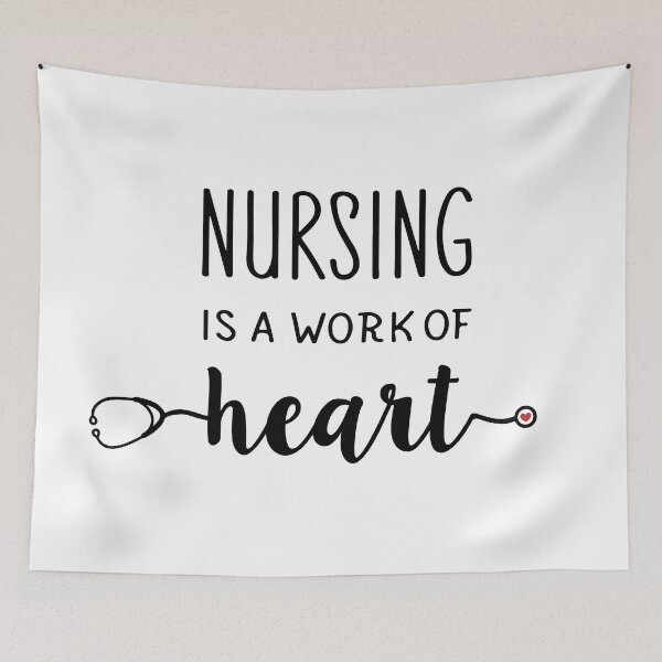 Item preview, Nursing Is A Work Of Heart | RN | Nurse Saying | Registered Nurse | Stethoscope designed and sold by llevine2934.