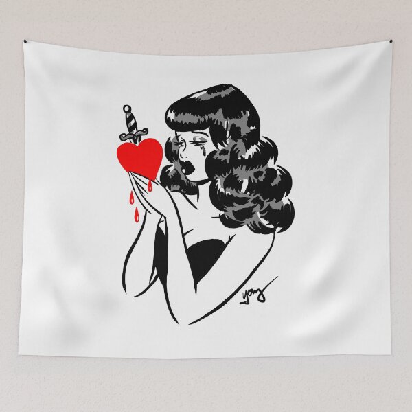 Item preview, Gift For Men Sad Bettie Pinup Of A Book Gift For Her designed and sold by Gutmann1220.