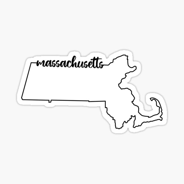 Massachusetts State Outline Sticker For Sale By Evolvclothing Redbubble