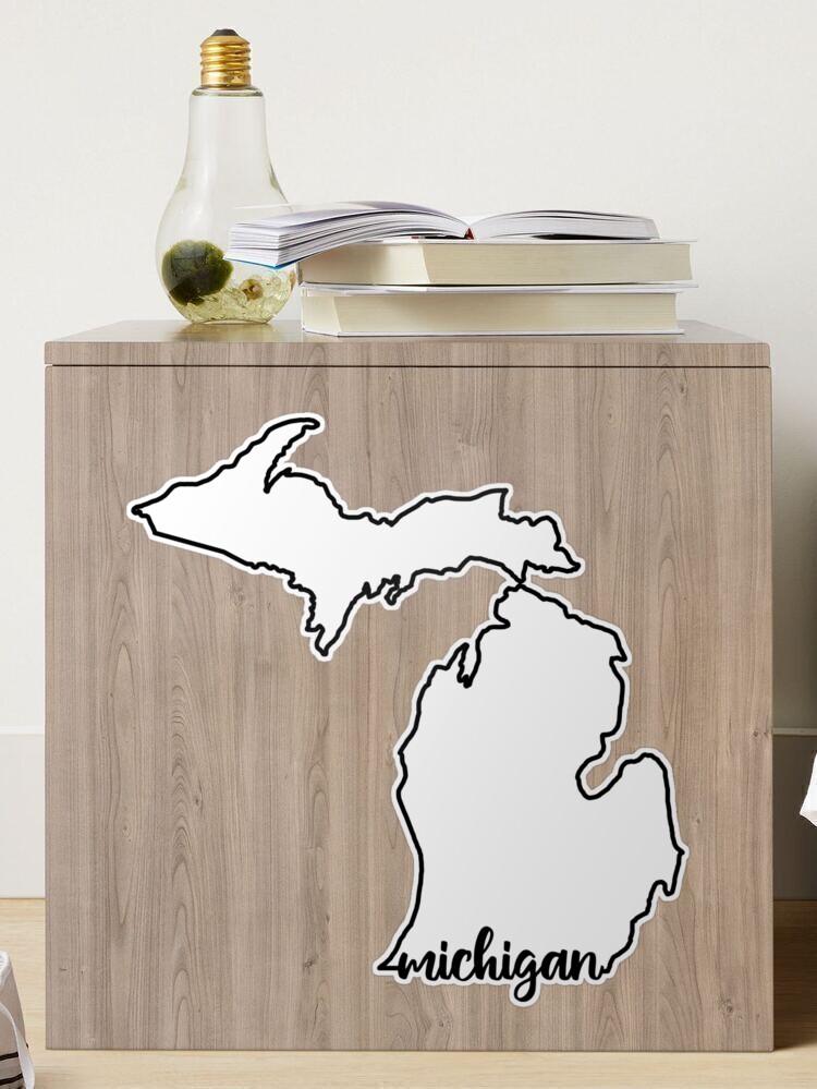 Michigan state outline vinyl sticker, Michigan, Yeti decal, travel sti –  Jenny V Stickers