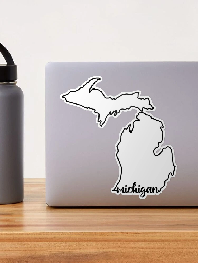 Michigan state outline vinyl sticker, Michigan, Yeti decal, travel sti –  Jenny V Stickers