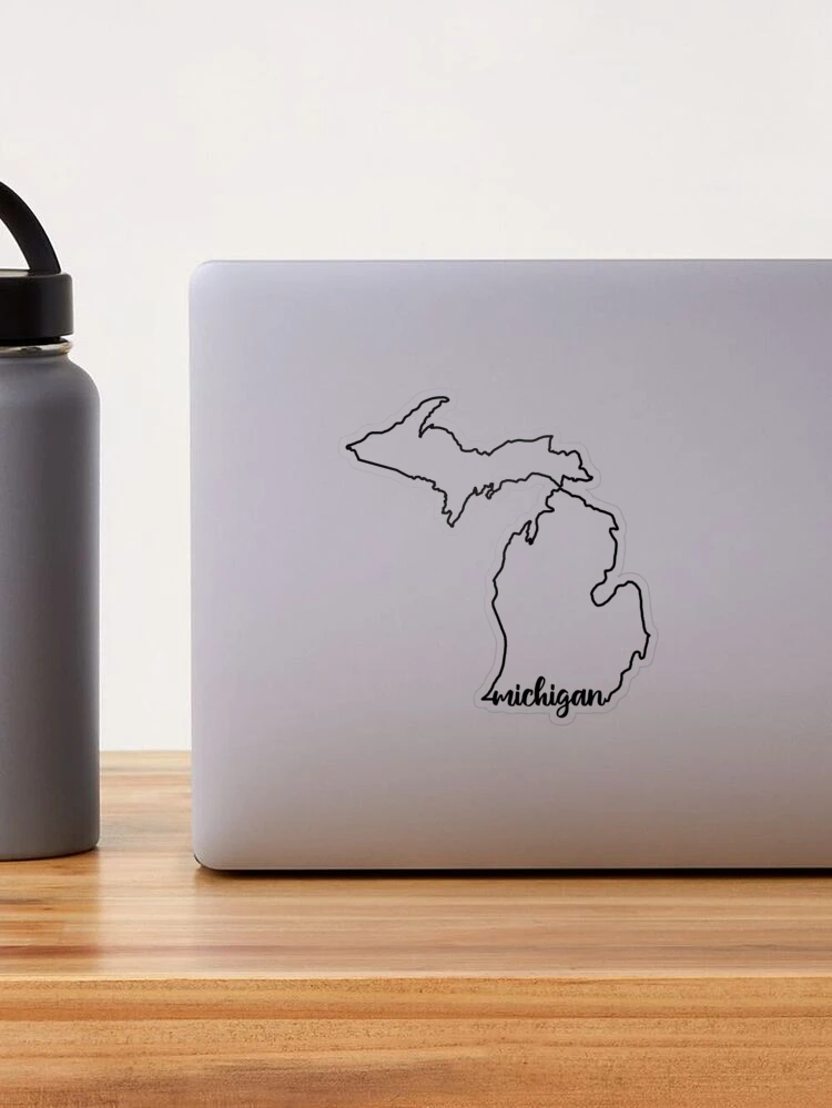 Michigan state outline vinyl sticker, Michigan, Yeti decal, travel sti –  Jenny V Stickers