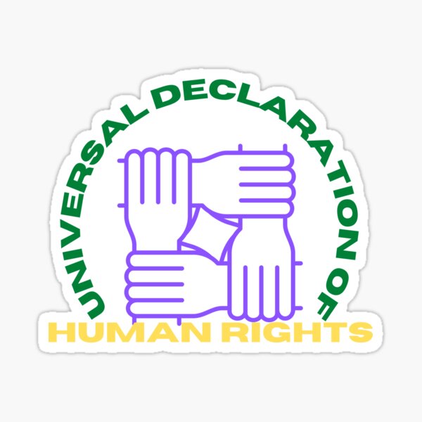 Universal Declaration Of Human Rights Sticker By Satyaboba Redbubble