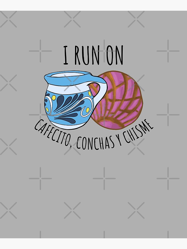 Thumbnail 6 of 6, Apron, I Run On Cafecito, Conchas Y Chisme designed and sold by that5280lady.