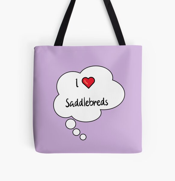 Aperçu de l'œuvre J'aime les Saddlebreds dans une bulle de pensée créée et vendue par theaadesigns.