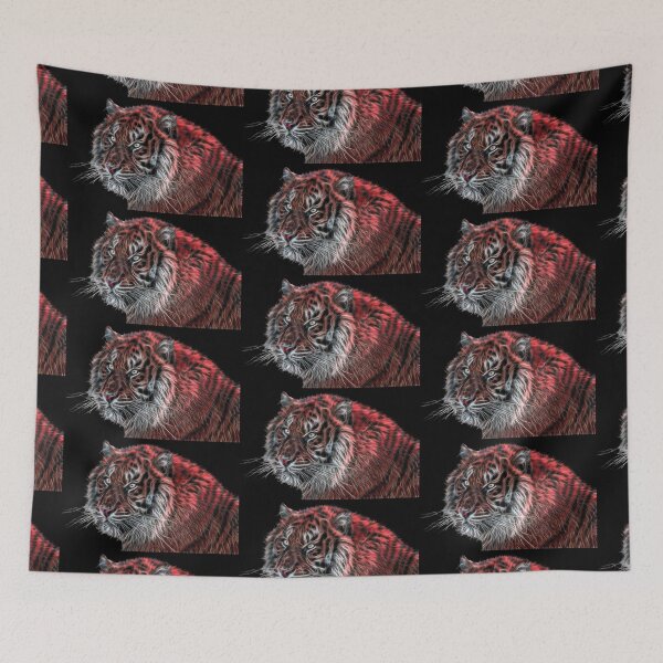 Item preview, Red Fractal Tiger designed and sold by traceyeverart.