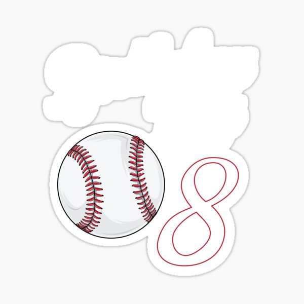 "8 Years Old Baseball Themed 8th Birthday Party Sports Boys" Sticker by