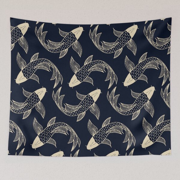Item preview, Sophisticated Koi Fish Pattern On Chic Black designed and sold by DEC02.