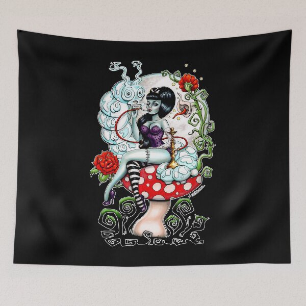 Item preview, For Men Women Alice In Zombie Land - Schmokin' Caterpillar Fitted V-Neck V13 Poster Men All Sizes designed and sold by Gutmann1220.