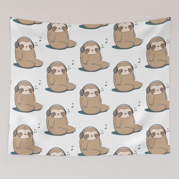 Item preview, Sloth Listening To Music designed and sold by LittleShop79.