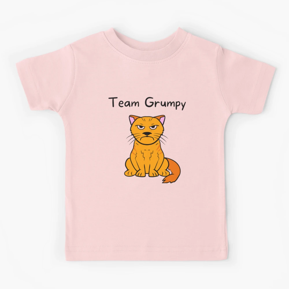 Team Grumpy - Cartoon Cat Drawing Kids T-Shirt for Sale by SparkyMae