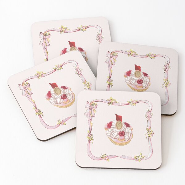 Item preview, Paris Rose Petal Choux Pastry Dessert French Patisserie designed and sold by CaseyMichelleArt.