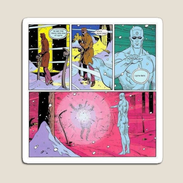 Dr Manhattan Ligma Balls Watchmen Meme Sticker for Sale by UnicornSithLord