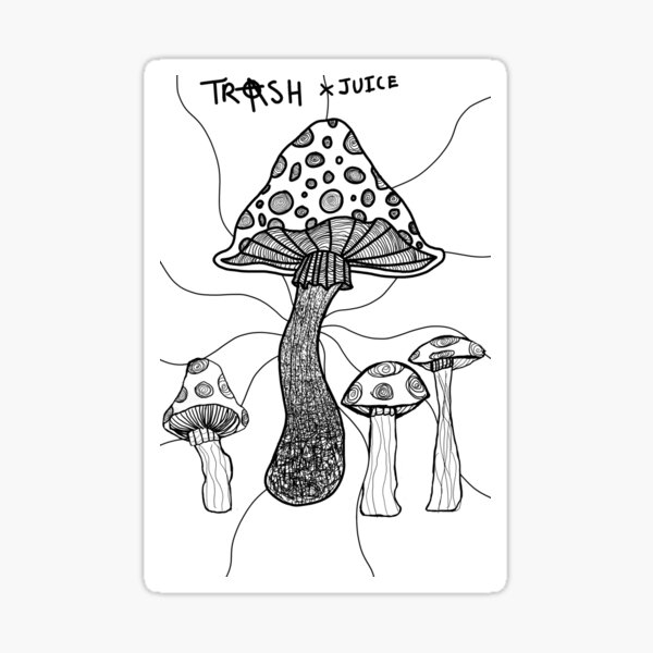 "Juice x Trash collab" Sticker by Juiceadl Redbubble