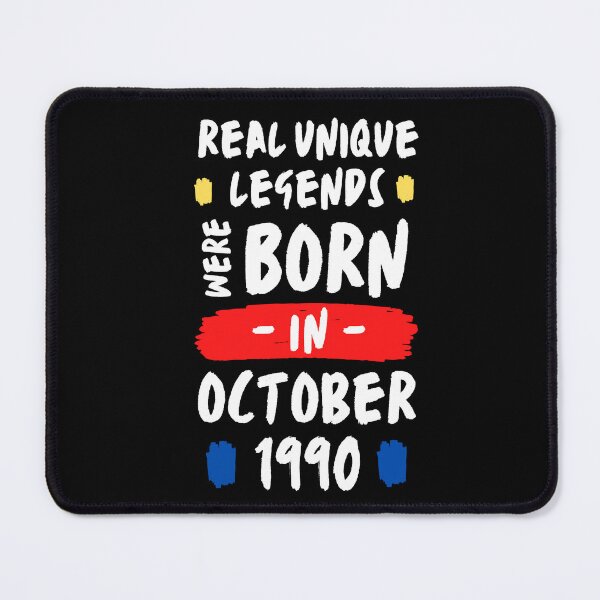 Item preview, legendary were born in october | real unique legends were born |  | unique born in 1990 | b-day 1990 designed and sold by wear4gamers.