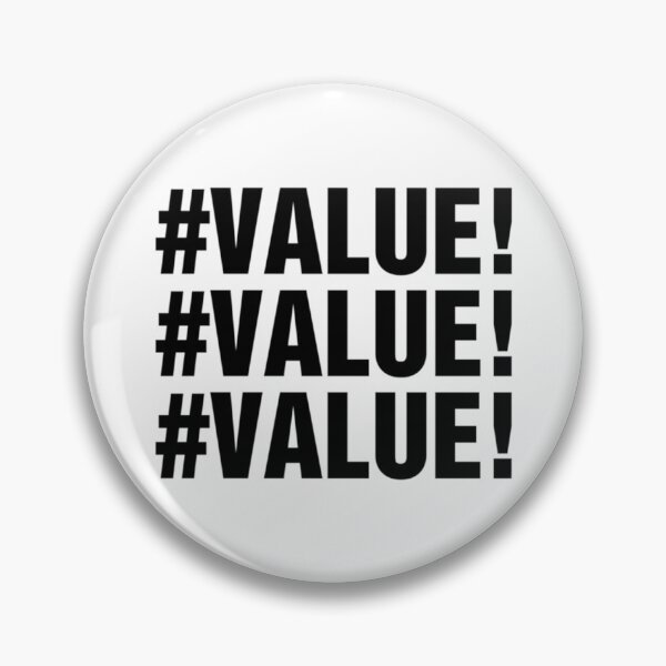Aperçu de l'œuvre Erreur VALUE Excel créée et vendue par Willy-UK.