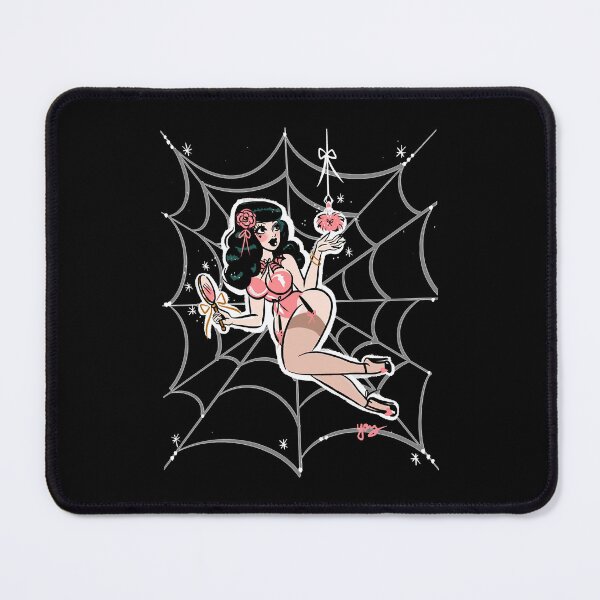 Item preview, Gifts For Women Spider Web Powder Puff Pinup Leopard Tee 1980'S designed and sold by Gutmann1220.