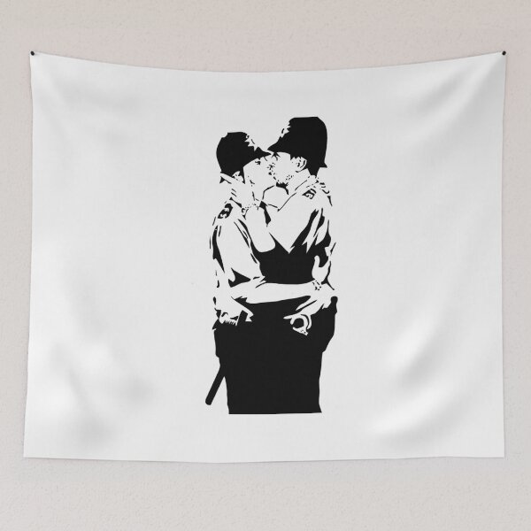 Item preview, Banksy Kissing Coppers designed and sold by The33rdturn.