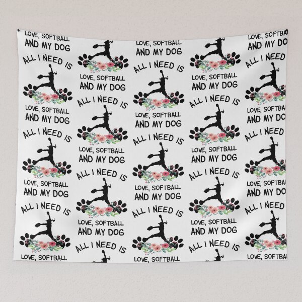Item preview, All I Need Is Love, Softball And My Dog designed and sold by LittleShop79.