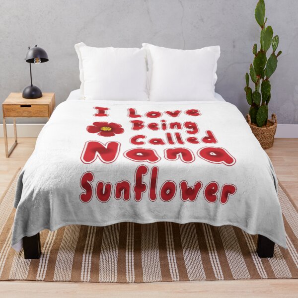 Artikelvorschau, Ich liebe es, Nana Sonnenblume genannt zu werden, lustiges Blumen-Muttertagsgeschenk, rote Farbverlaufsblumen entworfen und verkauft von pedrored369.