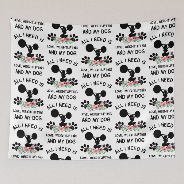 Item preview, All I Need Is Love, Weightlifting And My Dog designed and sold by LittleShop79.