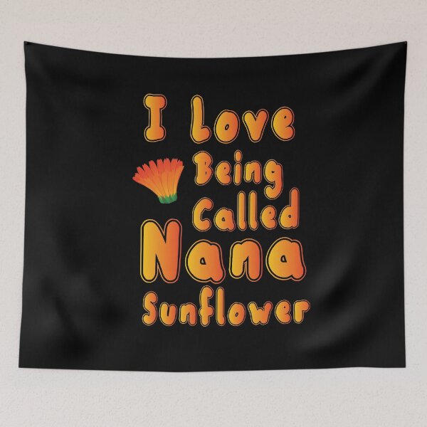 Artikelvorschau, Ich liebe es, Nana-Sonnenblume genannt zu werden, lustiges Blumen-Muttertagsgeschenk, orange Farbverlaufs-Blumen-Design entworfen und verkauft von pedrored369.