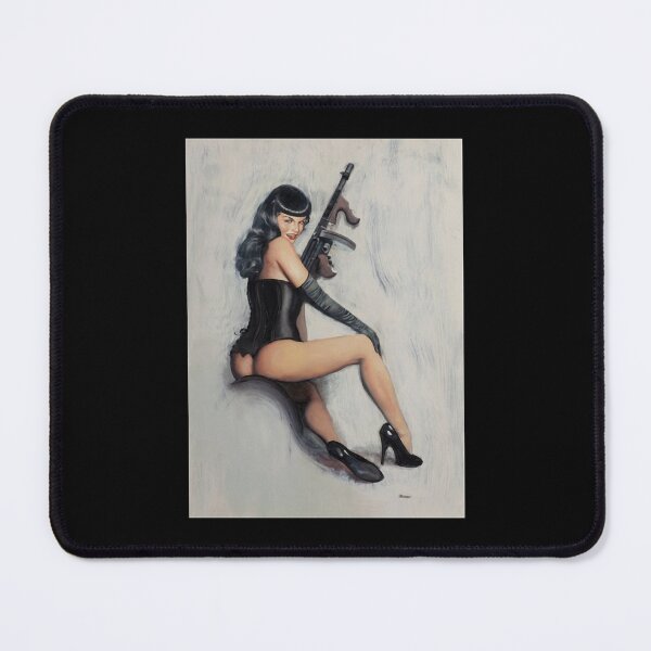 Item preview, Mens Funny Bettie Page Tommy Gun V13 Poster Men All Sizes designed and sold by Gutmann1220.