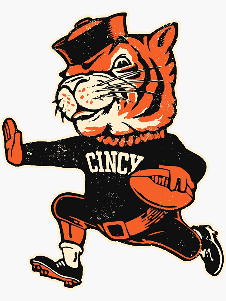 Cincinnati Bengals Retro Mascot Fan Design Art Print