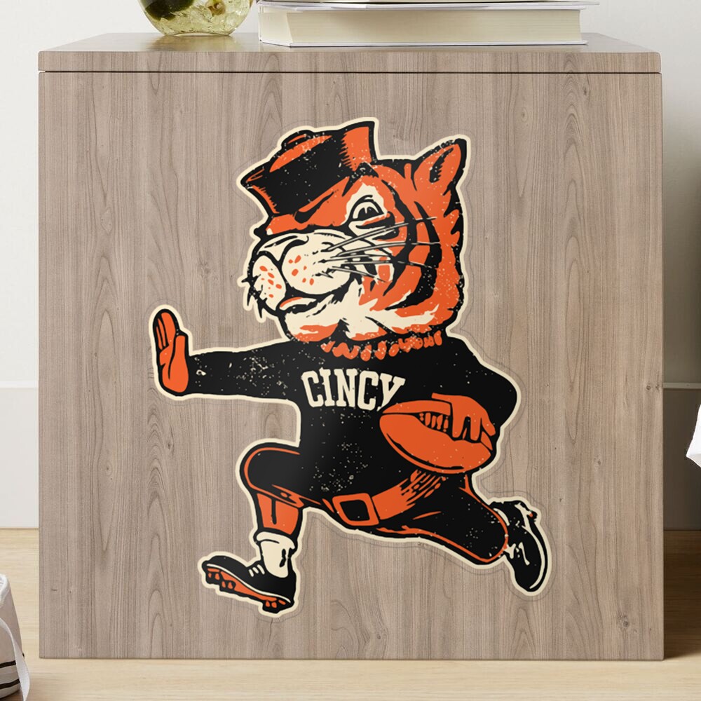 Cincinnati Bengals Retro Mascot Fan Design Art Print