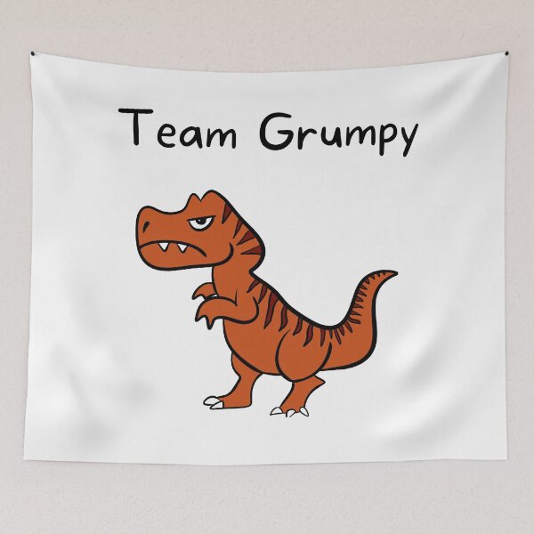 Item preview, Team Grumpy Dinosaur T-Rex Cartoon Drawing designed and sold by SparkyMae.