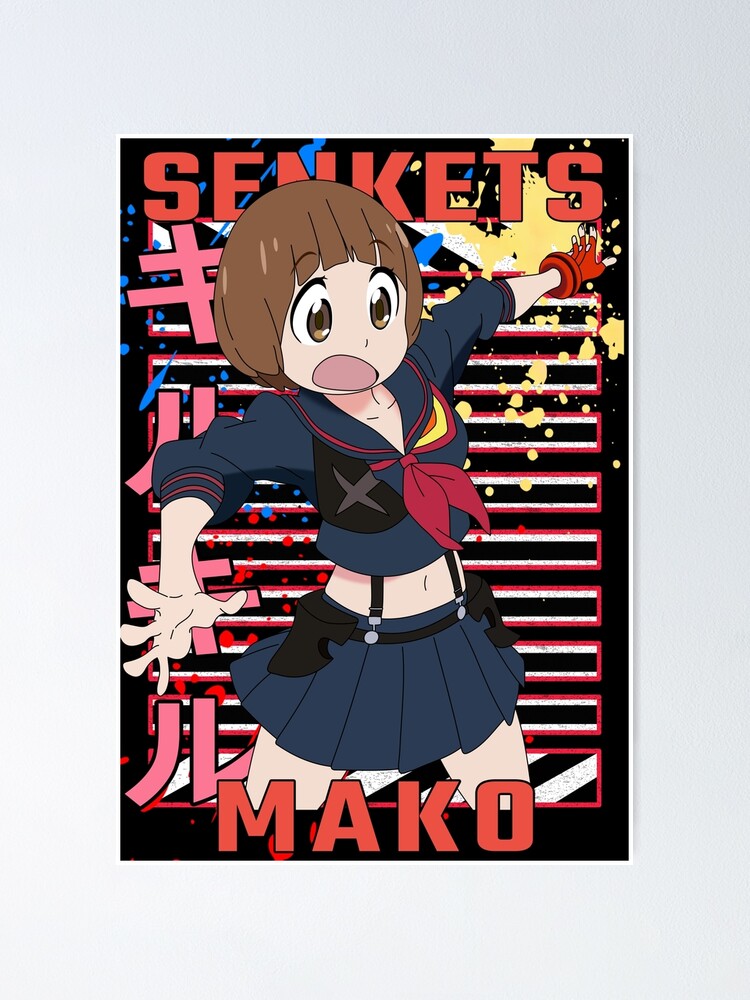 Mako Mankanshoku Kill La Kill Kiru Ra Kiru Urban Anime Manga Design Poster By Animedesignshop