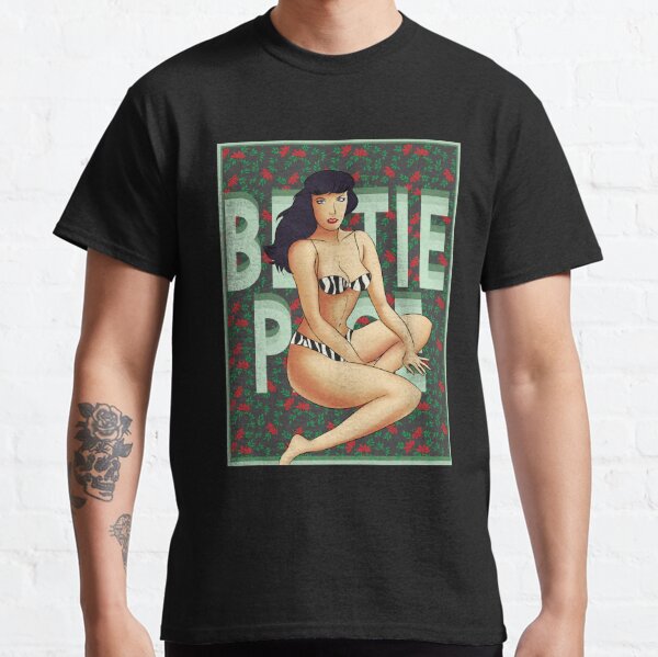 Mens Womens Bettie Page Queen Of Pin-Up Classic T-Shirt