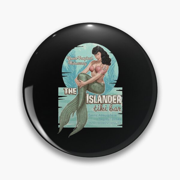 Item preview, Mens Womens The Islander Tiki Bar - Bettie Page Mermaid Pin Up Womens Babydoll designed and sold by Gutmann1220.