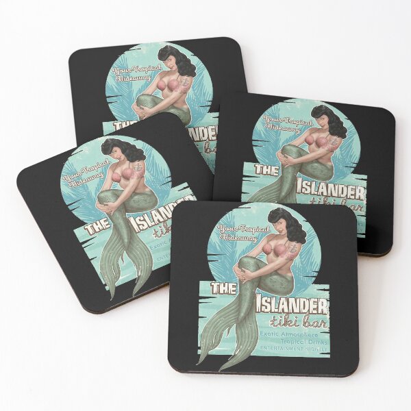 Item preview, Mens Womens The Islander Tiki Bar - Bettie Page Mermaid Pin Up Womens Babydoll designed and sold by Gutmann1220.