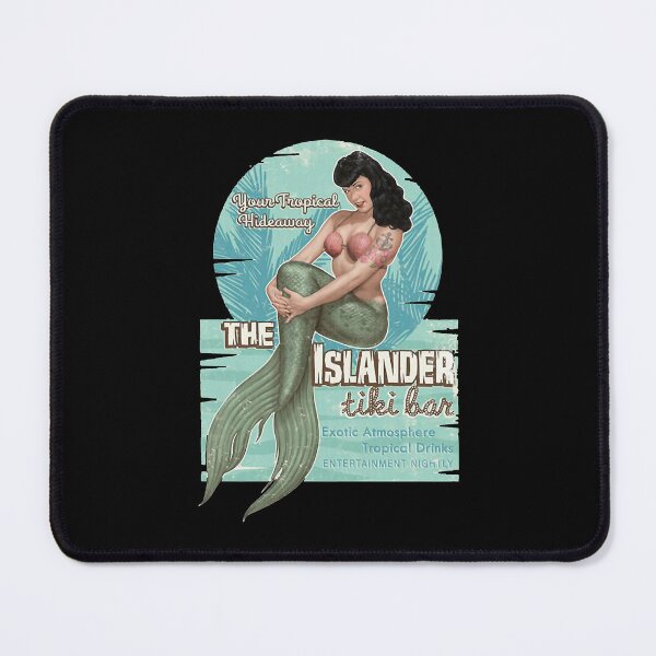 Item preview, Mens Womens The Islander Tiki Bar - Bettie Page Mermaid Pin Up Womens Babydoll designed and sold by Gutmann1220.